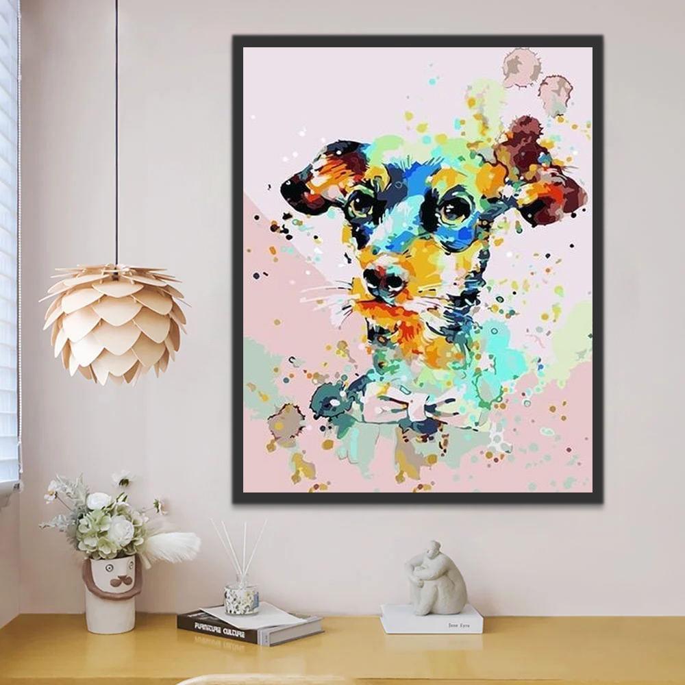 Kleur Verf Hond Schilderen op Nummers