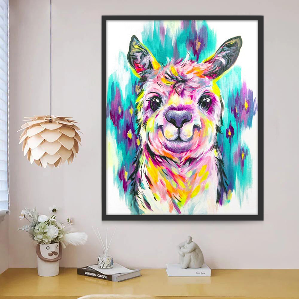 Kleurrijke alpaca's Schilderen op Nummers