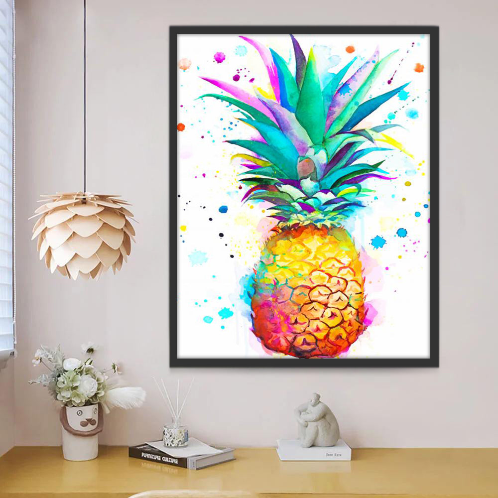 Kleurrijke Ananas Illustratie Schilderen op Nummers