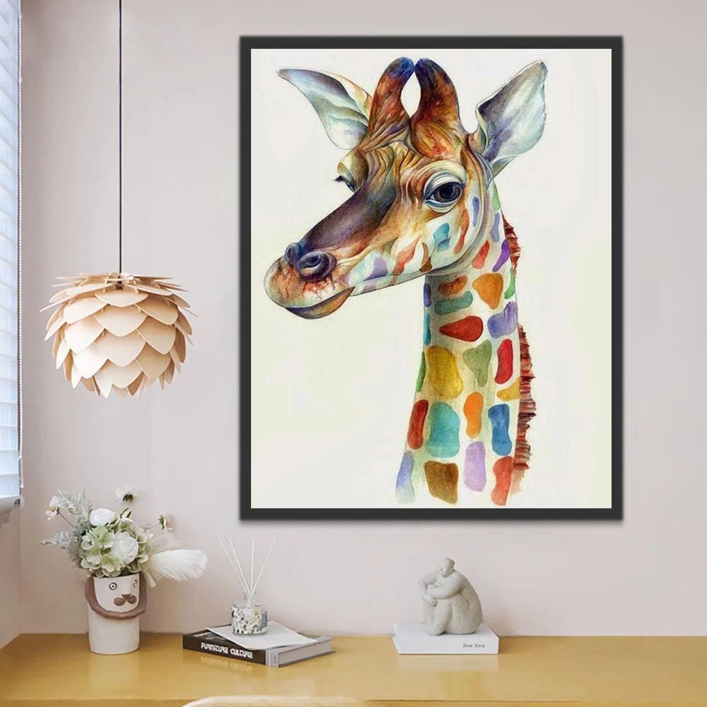 Kleurrijke Giraffe Schilderen op Nummers