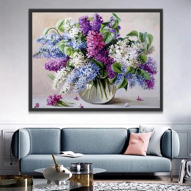 Kleurrijke lavendel Schilderen op Nummers