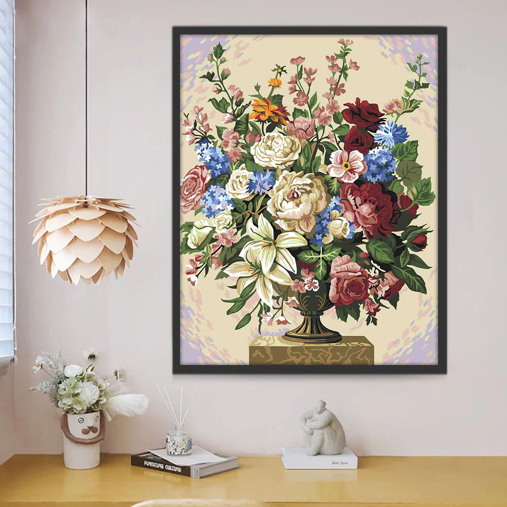 Kleurrijke Potbloemen Schilderen op Nummers