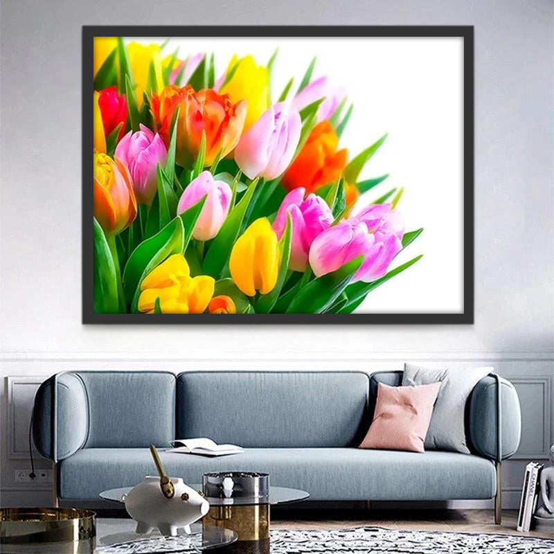 Kleurrijke tulpen Schilderen op Nummers