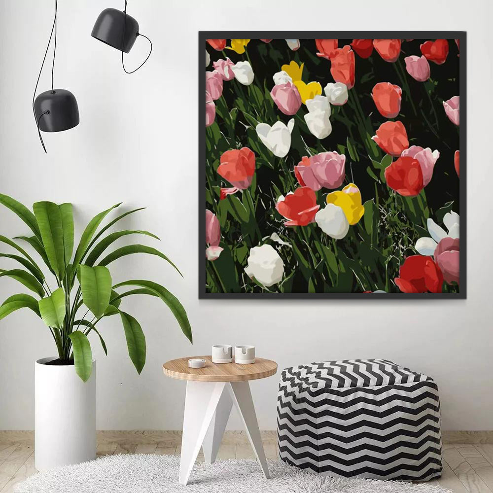 Kleurrijke Tulpen Schilderen op Nummers