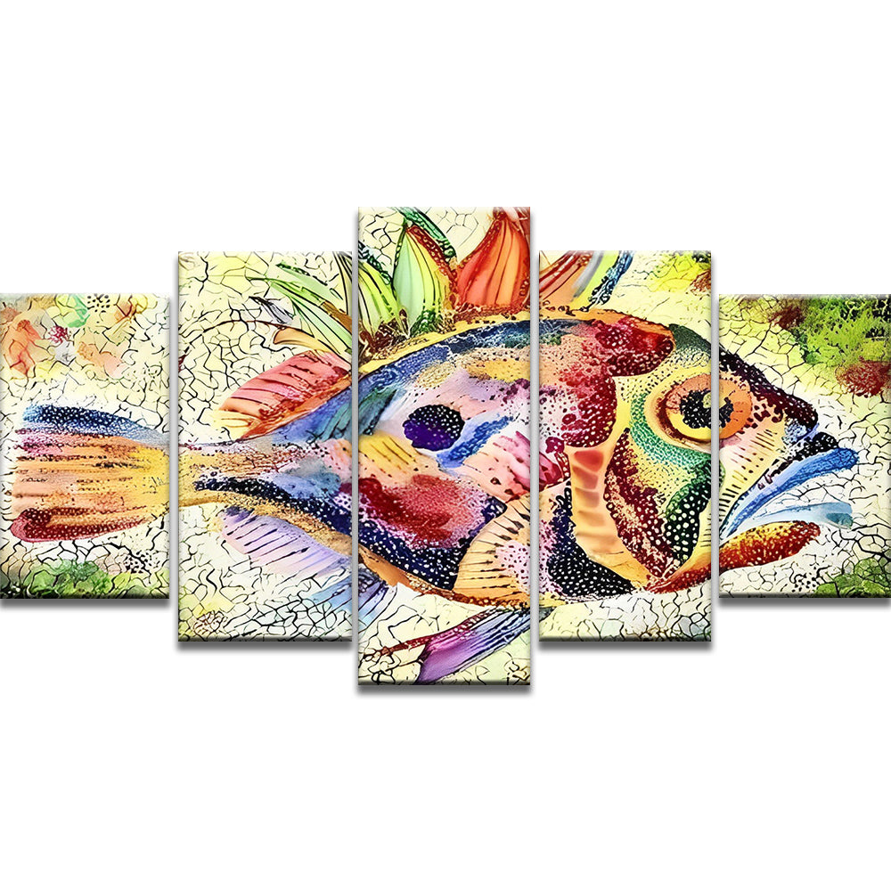 Kleurrijke Vis 5 Platen Schilderen op Nummers