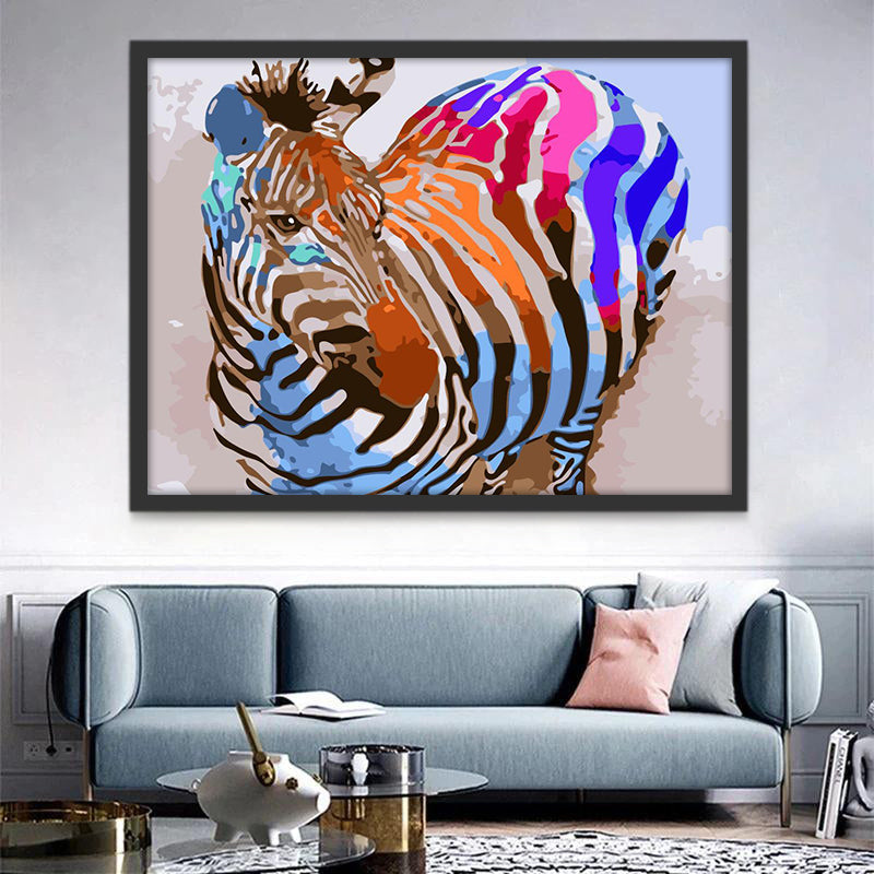 Kleurrijke Zebra Schilderen op Nummers