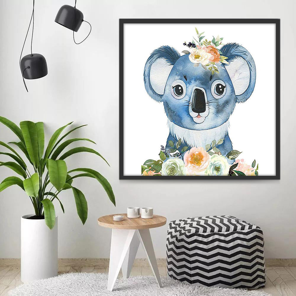 Koala met Bloemen Schilderen op Nummers