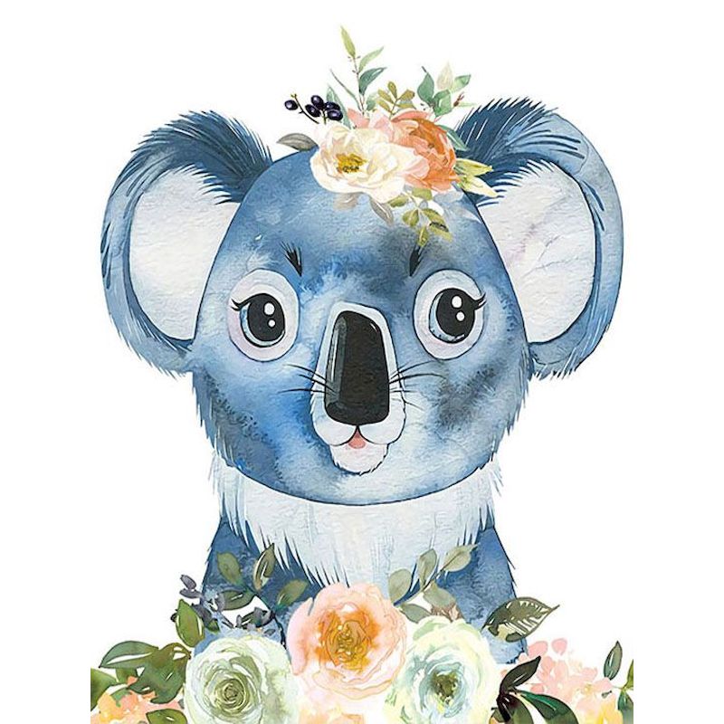 Koala met Bloemen Schilderen op Nummers