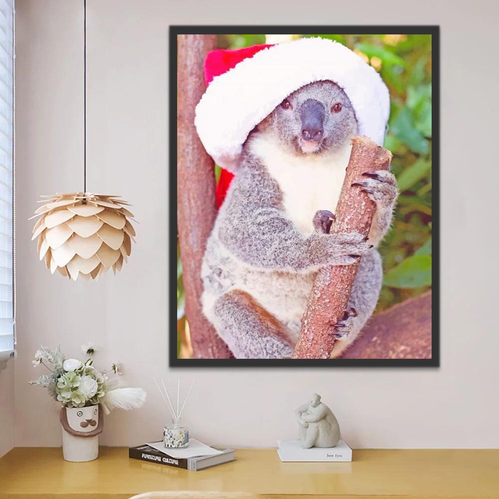 Koala met Kerstmuts Schilderen op Nummers