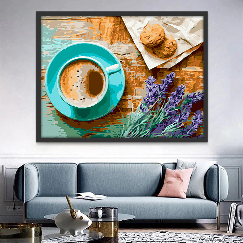 Koffie, Koekjes en Lavendel Schilderen op Nummers
