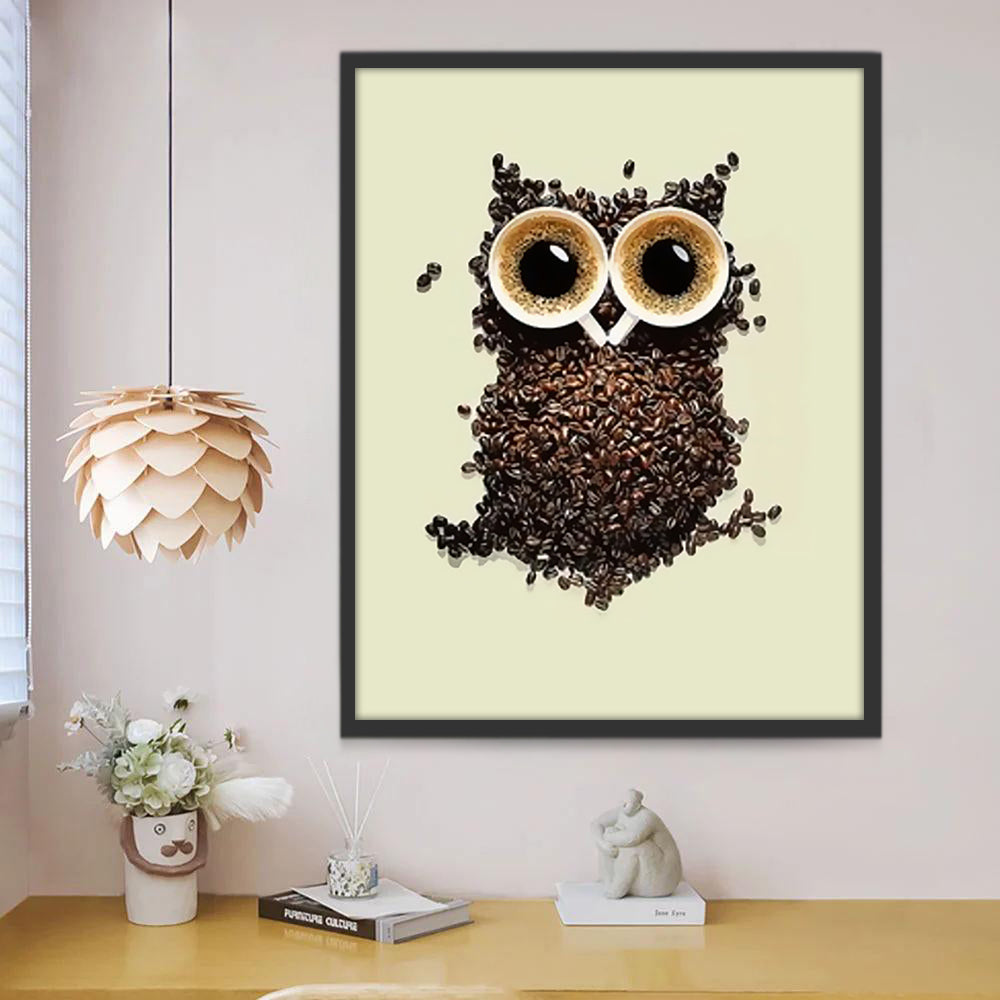 Koffie Uil Schilderen op Nummers