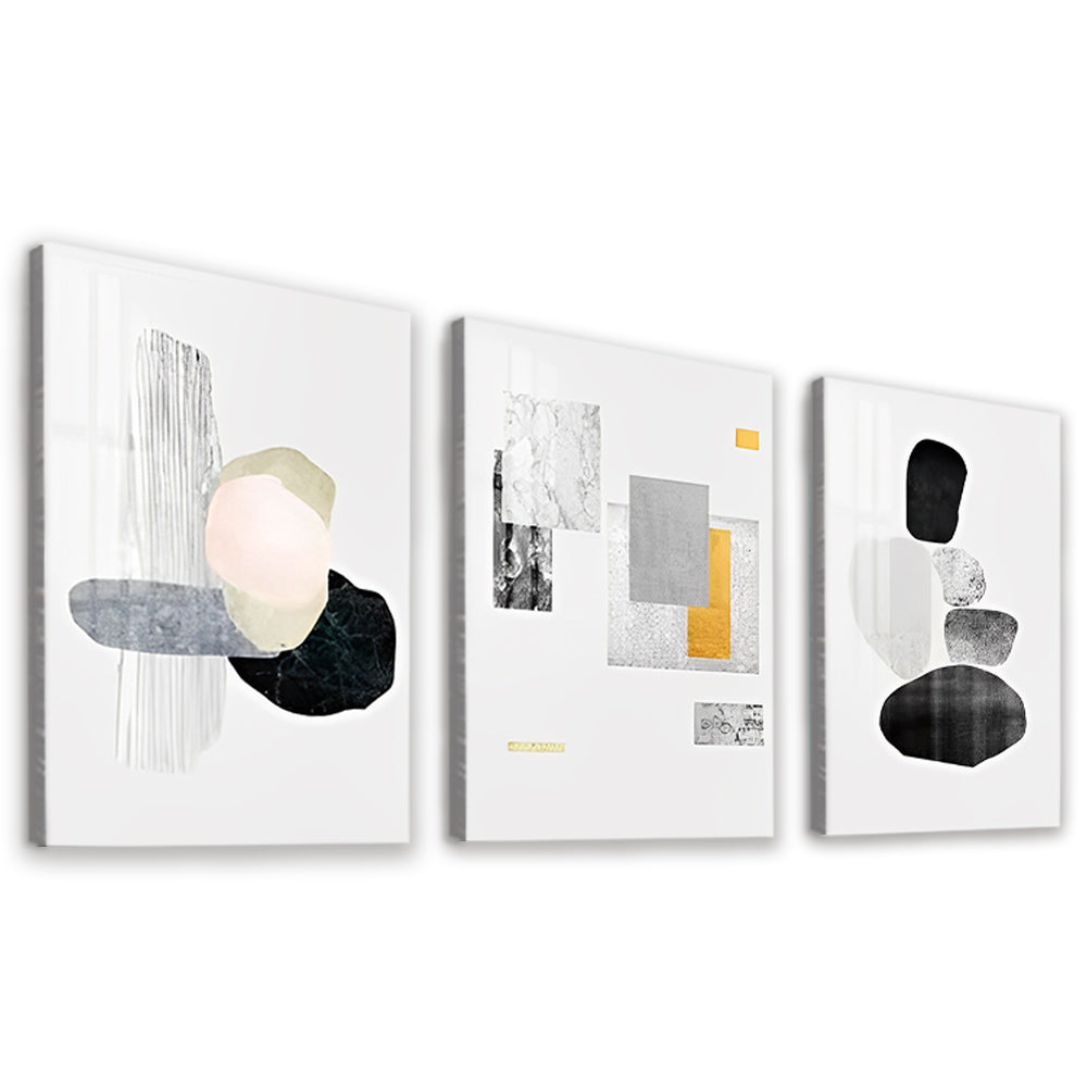 Koudtoon Minimalistisch Schilderij 3 Platen Schilderen op Nummers