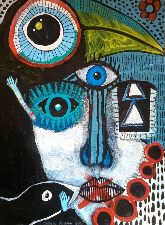 Kubistisch Portret à la Picasso Abstract Schilderen op Nummers