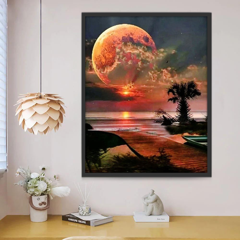 Kust in de Rode Zon Schilderen op Nummers