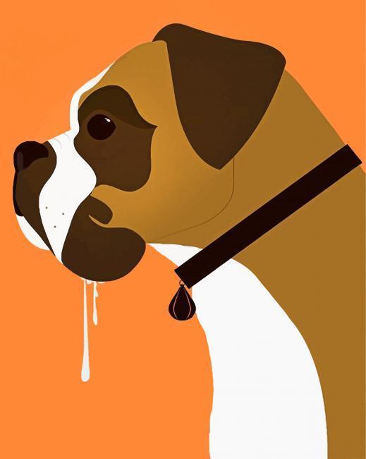 Kwijlende Cartoon Hond Schilderen op Nummers Kinderen