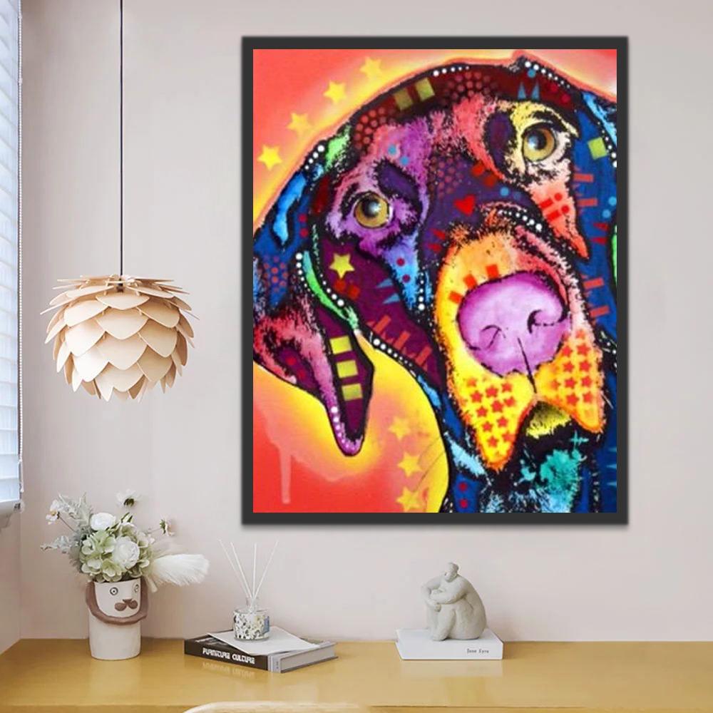 Labrador Pop Art Schilderen op Nummers