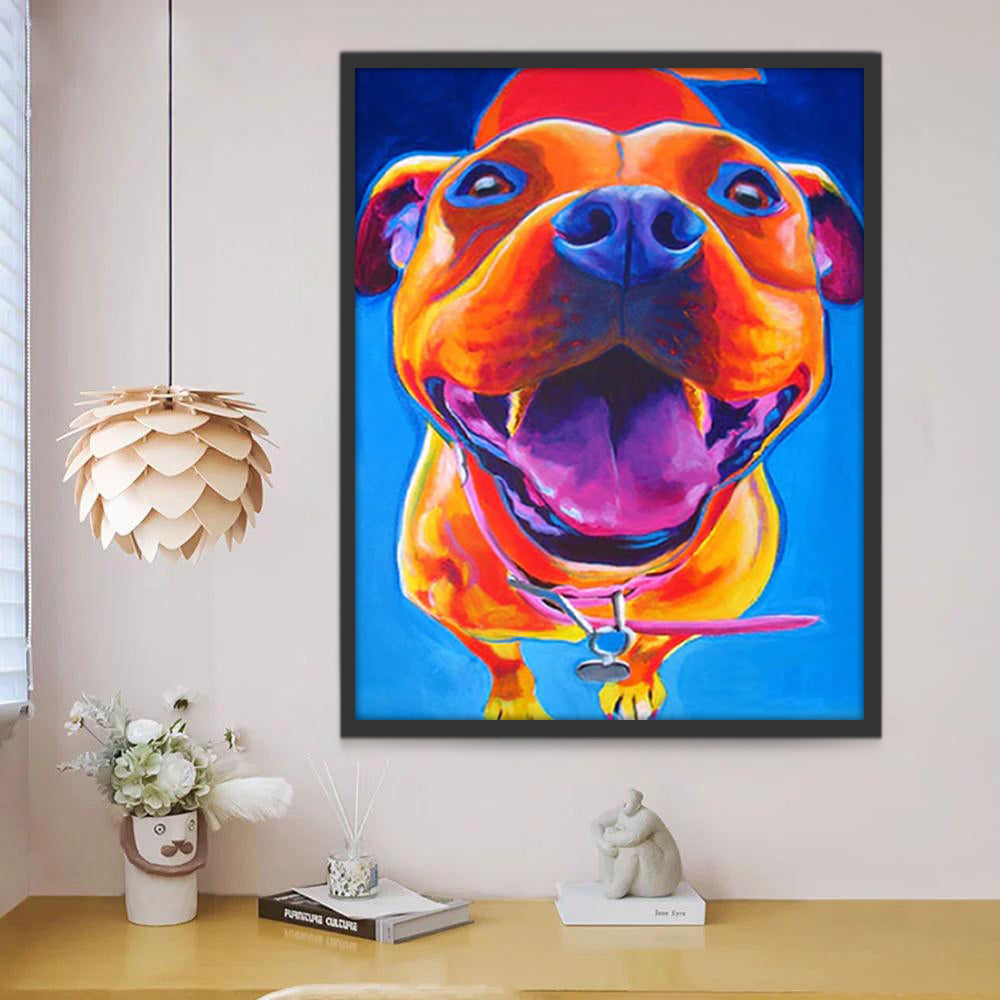 Lachende Hond Schilderen op Nummers