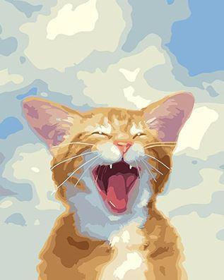 Lachende Kat Schilderen op Nummers