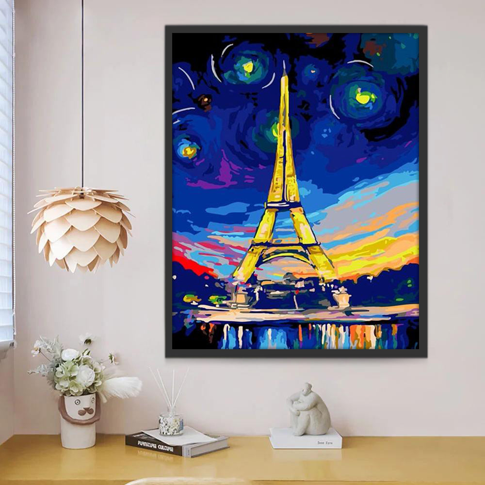Landschap Eiffel Schilderen op Nummers