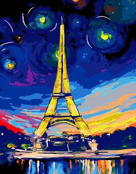 Landschap Eiffel Schilderen op Nummers