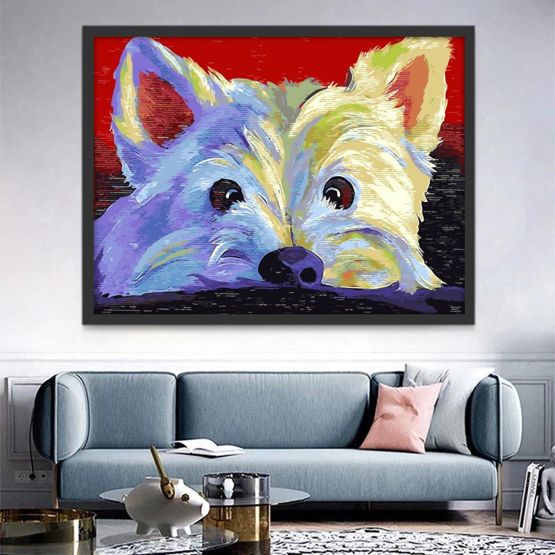 Lieve West Highland Terrier Schilderen op Nummers