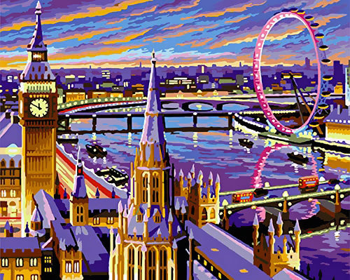 London bij Nacht Schilderen op Nummers