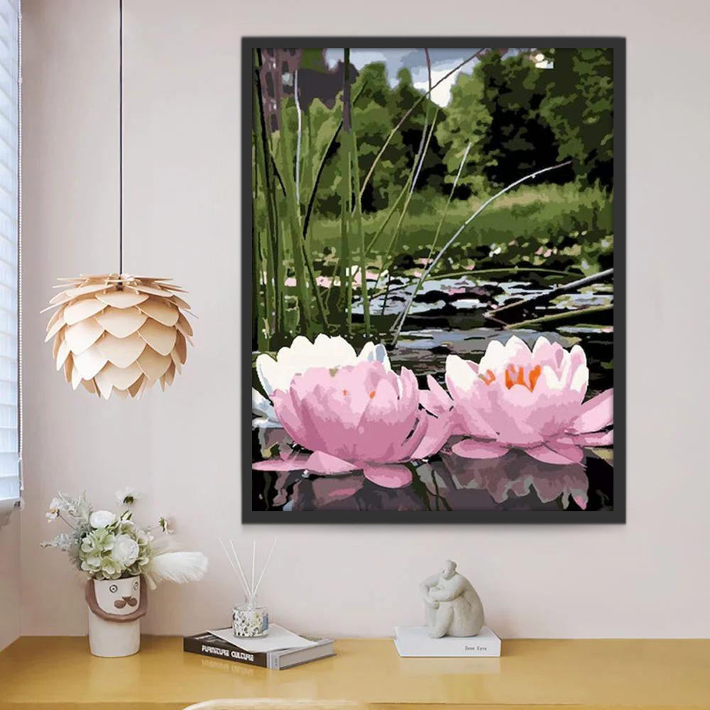 Lotus in het boswater Schilderen op Nummers