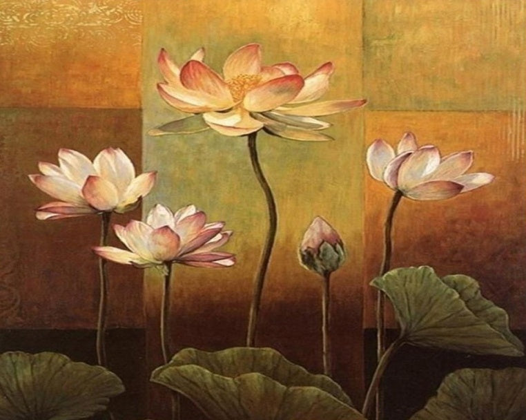 Lotus in klassieke stijl Schilderen op Nummers