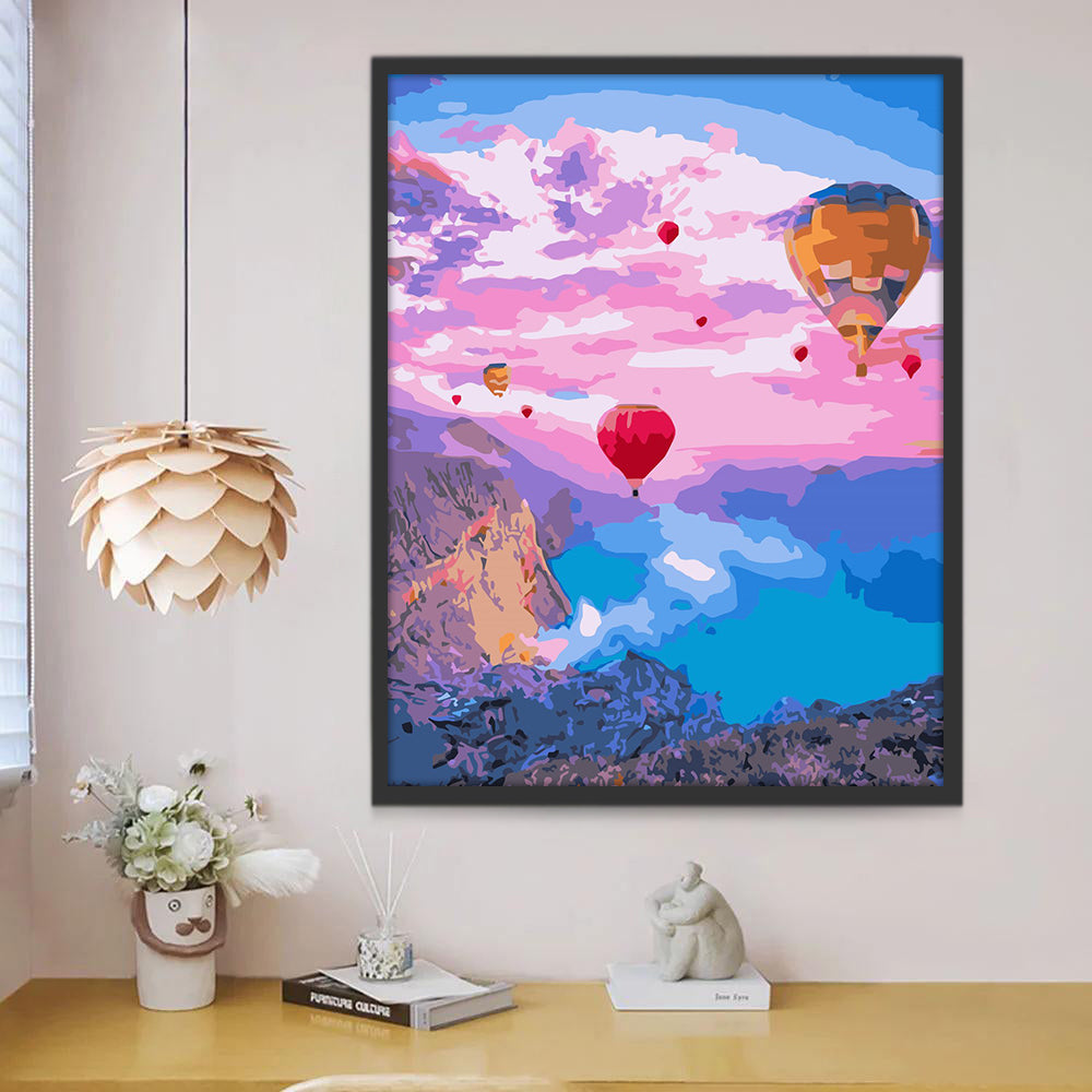 Luchtballonnen in de Lucht Schilderen op Nummers