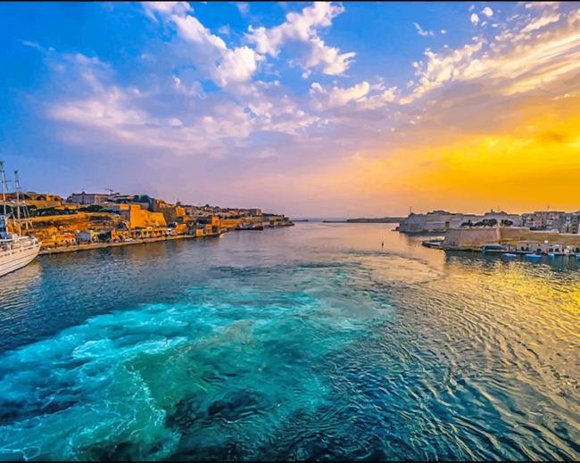 Malta Zeezicht Schilderen op Nummers