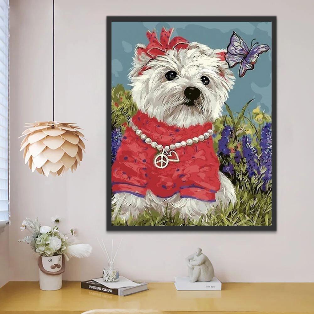 Maltezer in Rood Schilderen op Nummers