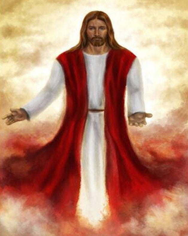 Man in een Kardinaal Christendom Schilderen op Nummers