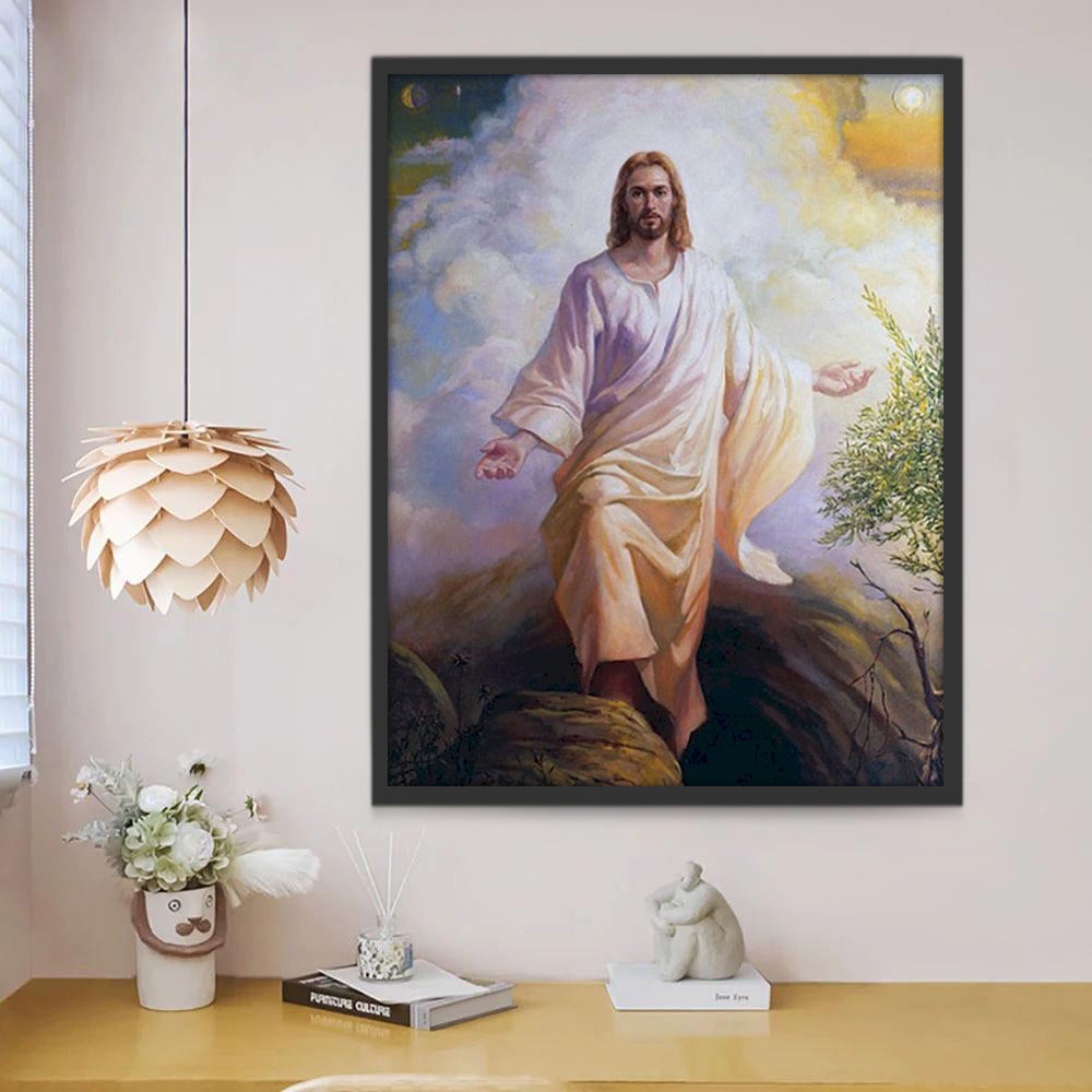 Man op de Steen Christendom Schilderen op Nummers