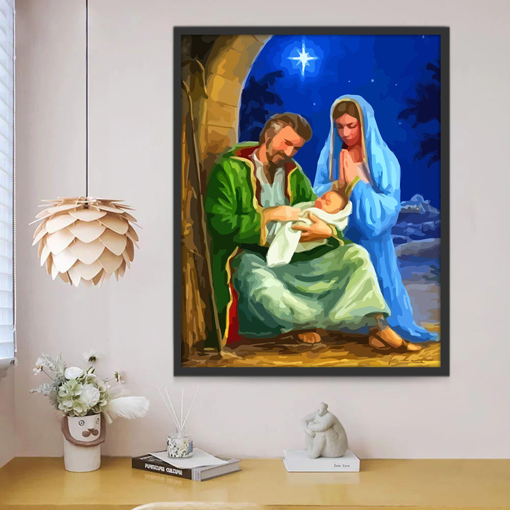 Man, Vrouw en Kind Christendom Schilderen op Nummers