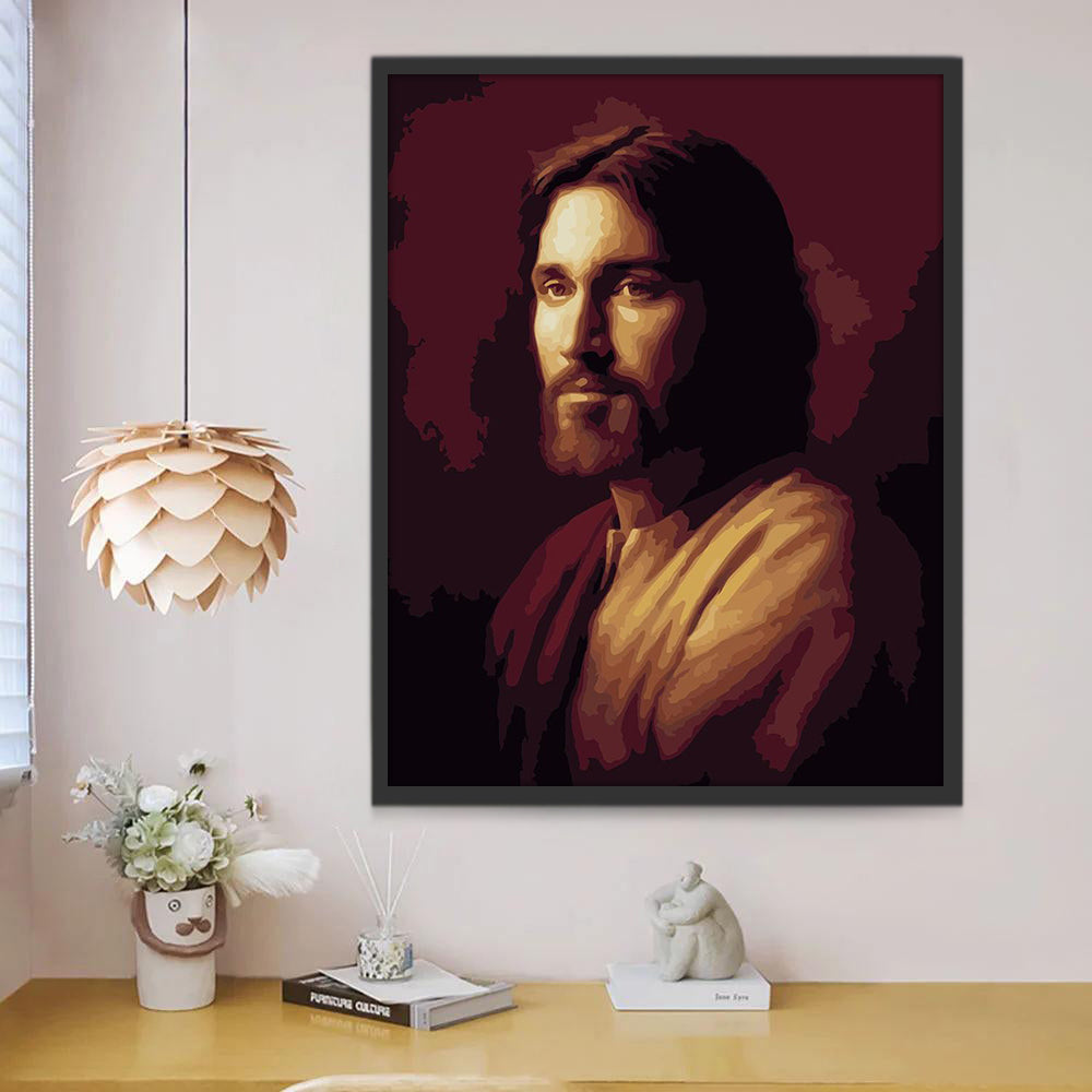 Man zonder Uitdrukking op zijn Gezicht Christendom Schilderen op Nummers