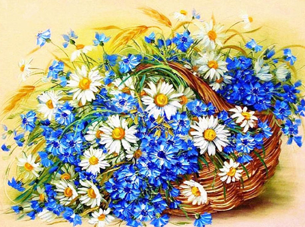 Mand met Chrysanten en Tarwe Schilderen op Nummers