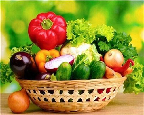 Mand met Fruit en Groenten Schilderen op Nummers