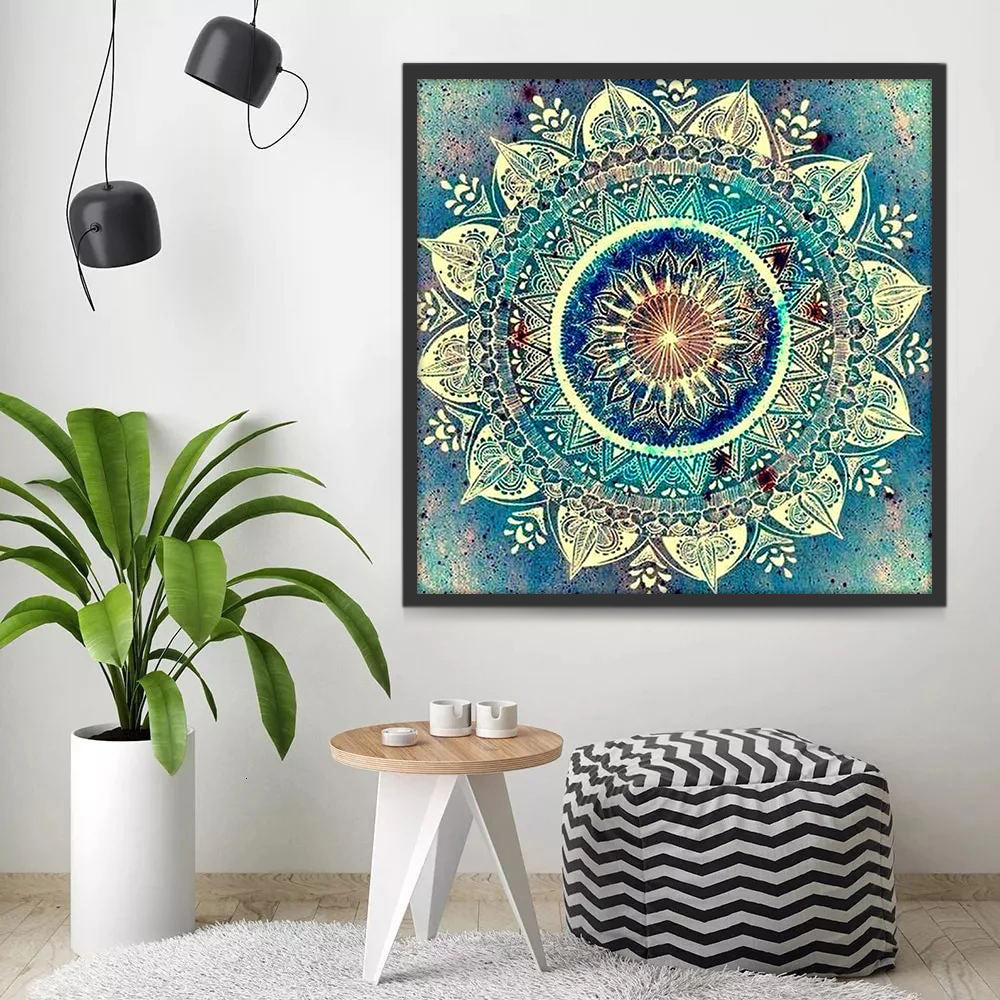 Mandala met Fijne Lijnwerk en Kleuren Schilderen op Nummers