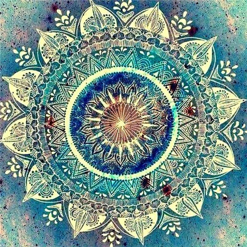 Mandala met Fijne Lijnwerk en Kleuren Schilderen op Nummers