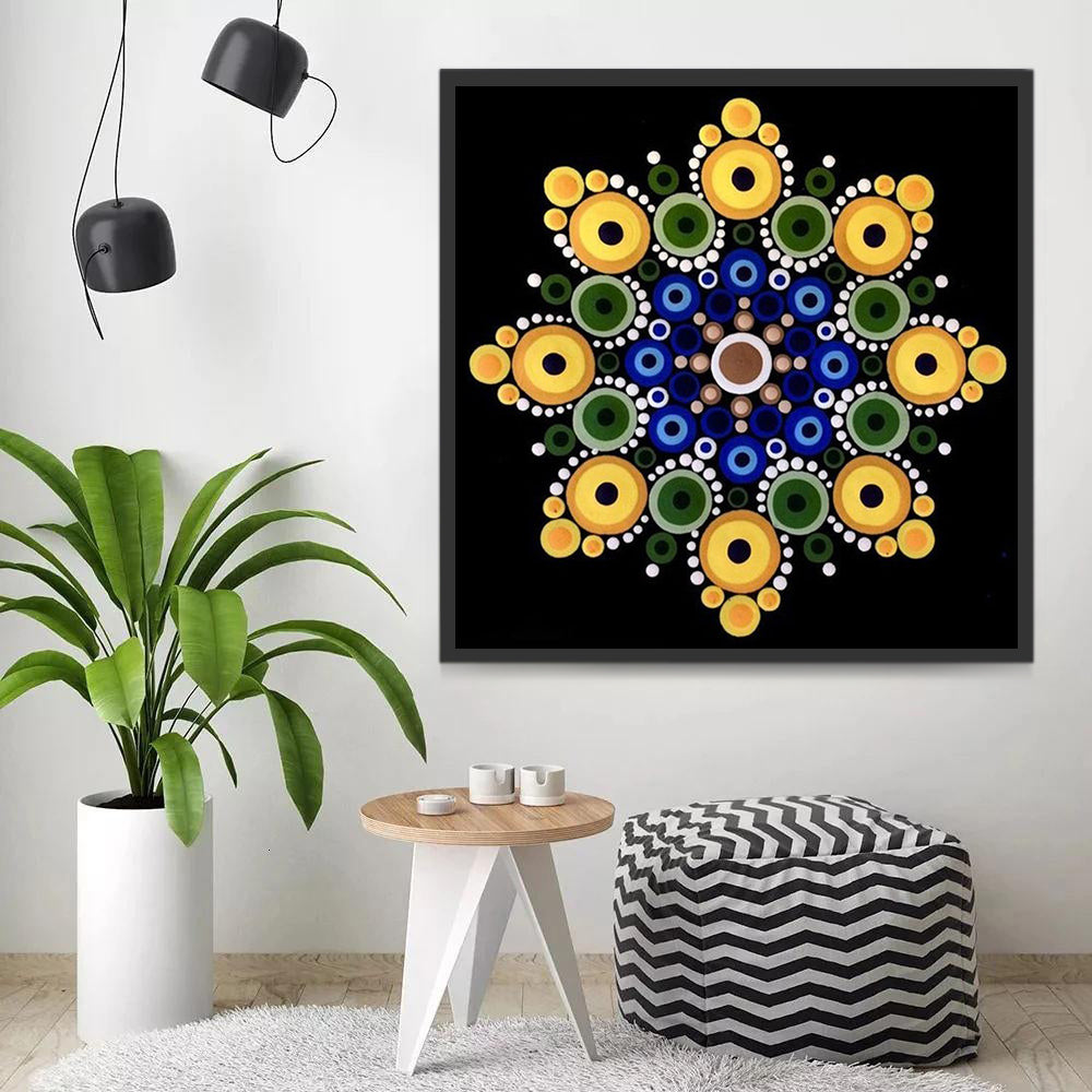 Mandala met Geometrisch Patroon Schilderen op Nummers