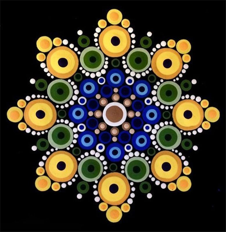 Mandala met Geometrisch Patroon Schilderen op Nummers