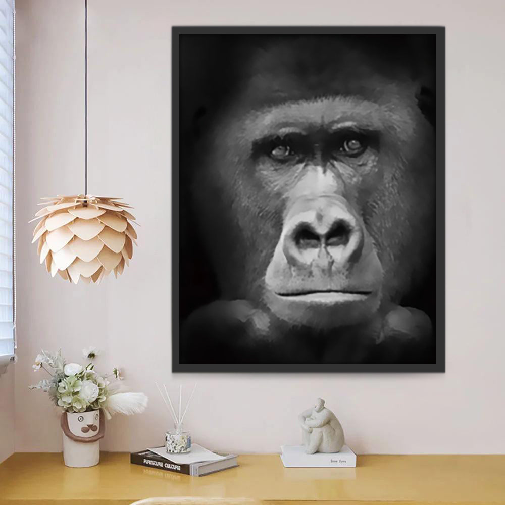 Melancholische Gorilla Schilderen op Nummers