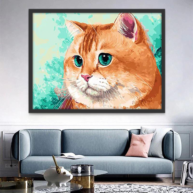 Mollige Oranje Kat Schilderen op Nummers