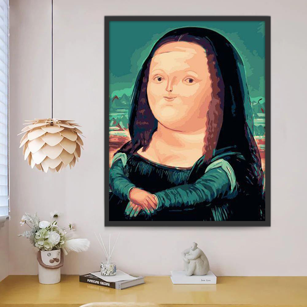 Mona Lisa in Stripstijl Schilderen op Nummers