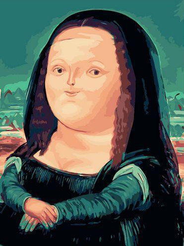 Mona Lisa in Stripstijl Schilderen op Nummers