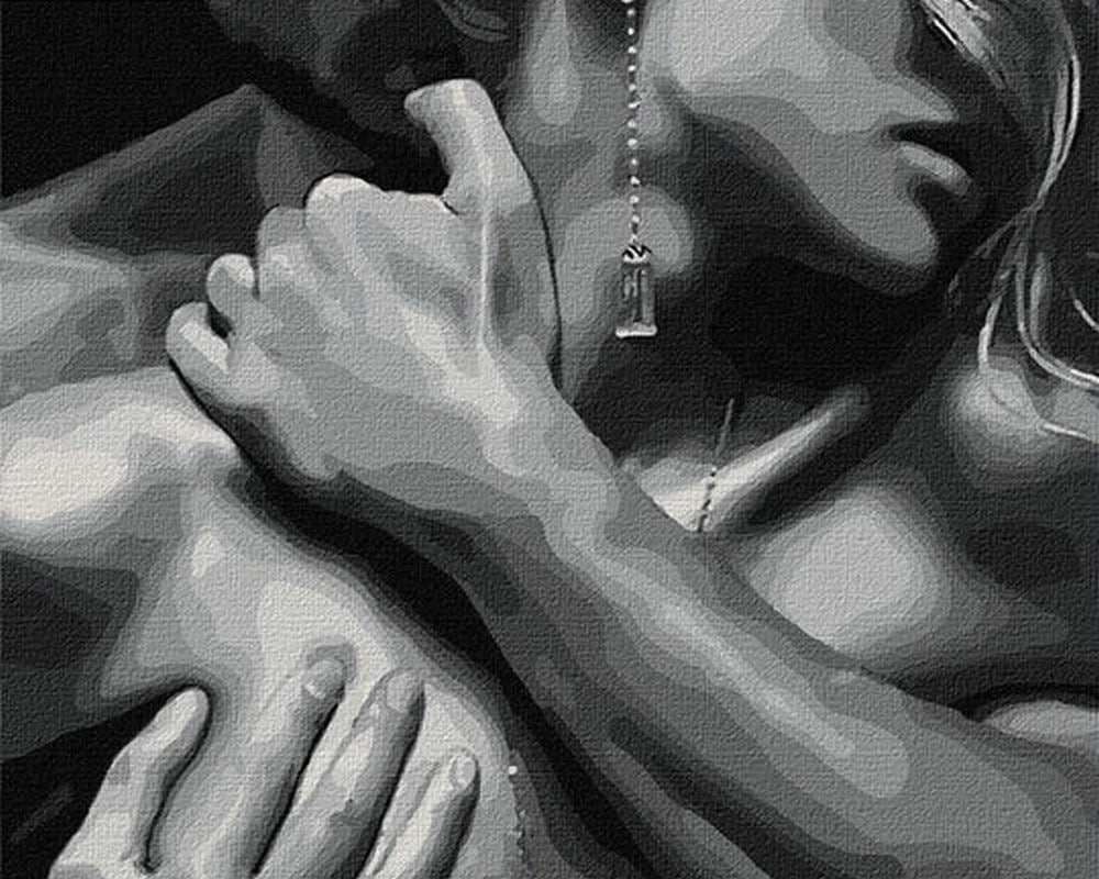 Monochrome Menselijke Schets Schilderen op Nummers