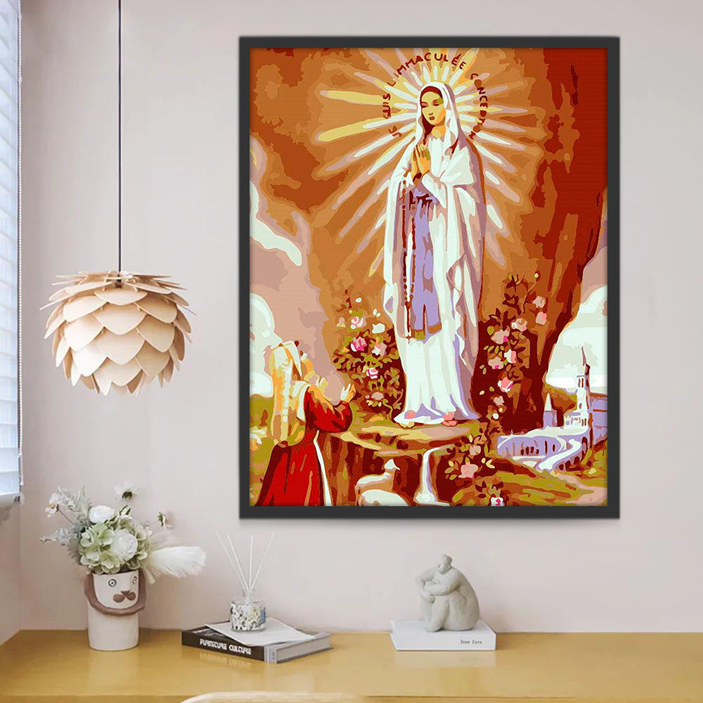 Mooie Godin en Kind Christendom Schilderen op Nummers