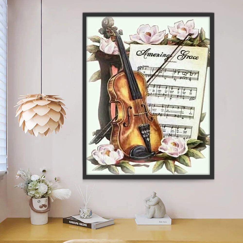 Muziek en Bloemen Schilderen op Nummers