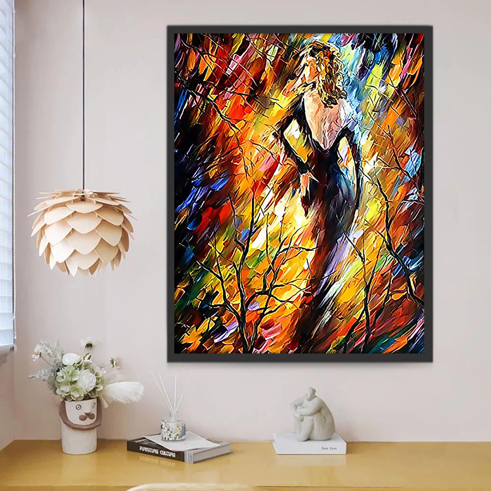 Mysterie in Abstracte Penseelstreken Schilderen op Nummers