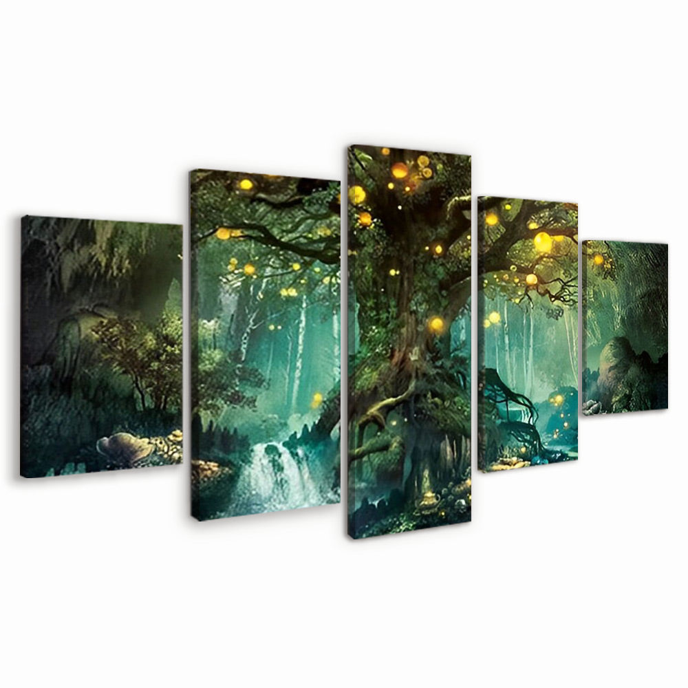Mysterieuze Reusachtige Boom 5 Platen Schilderen op Nummers